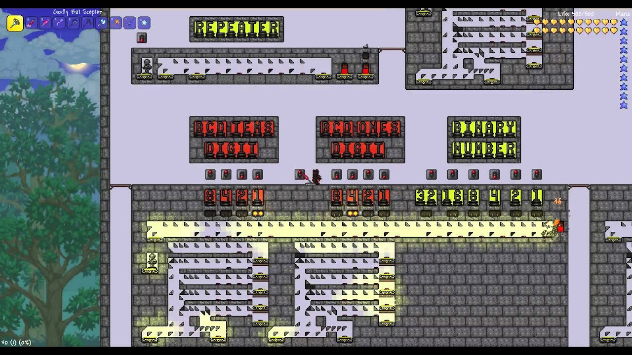 Terraria Hoiktronics: How to Convert from Binary to Decimal - YouTube