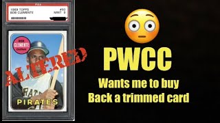 PWCC WANTS TO SELL ME BACK A TRIMMED VINTAGE BASEBALL CARD