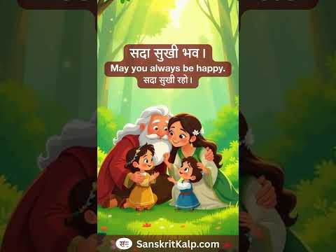 सदा सुखी भव। | May you always be happy.