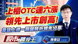 上櫃OTC連六漲領先上市創高 ! 韋廷上週一關鍵轉折領先分享 #台積電 #台達電 #國巨 #南亞科 #旺宏 (圖)