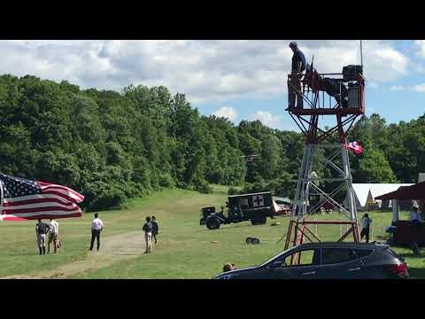 Fokker Dr I windy landing at Old Rhinebeck Aerodrome
