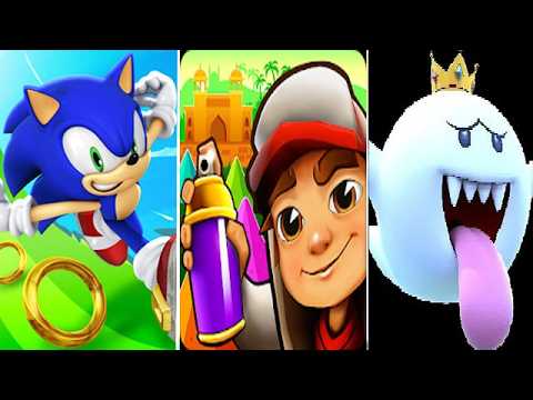 Sonic Dash vs Subway Surfers vs King Boo Mario Boss