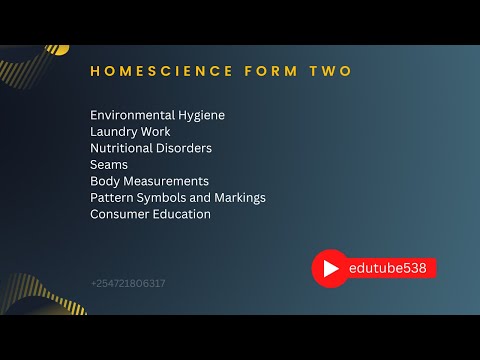 Home Science Form 2