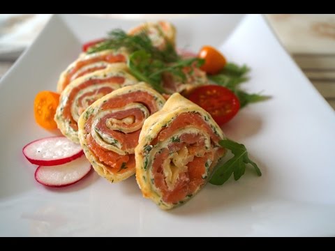 Lachsröllchen als Fingerfood oder Vorspeise