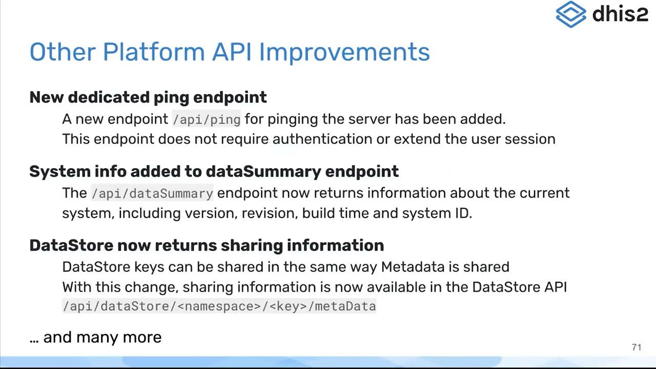 DHIS2 V40 - Platform API (Part 20)