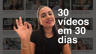 30 coisas que eu aprendi gravando 30 vídeos para o Youtube em 30 dias