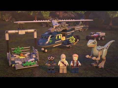 Vidéo LEGO Jurassic World 75928 : La poursuite en hélicoptère de Blue