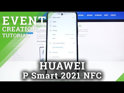 Huawei P Smart 2021 NFC - How to Create Event in Calendar