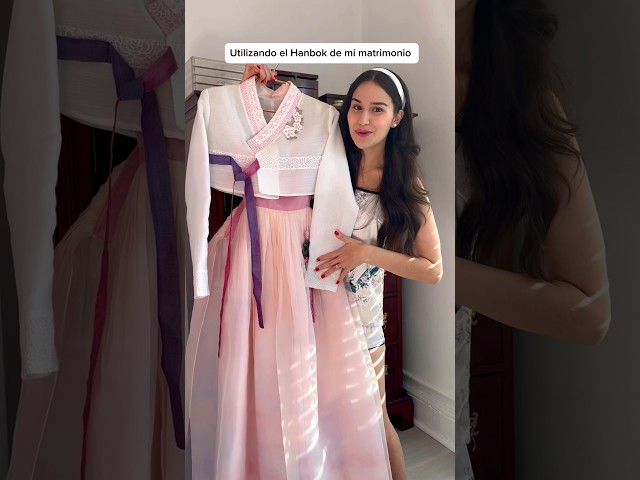 Vídeo relacionado con CBTRFASHION Conjunto de disfraz coreano de Hanbok para niñas (rosa oscuro, 13-15 años (160 cm)