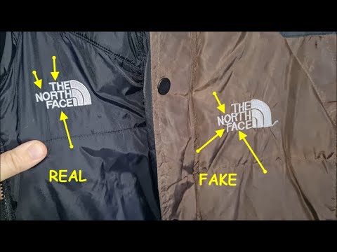 The North Face down jacket real vs fake. How to spot fake North Face puffer jackets
