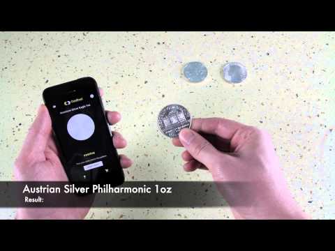 American Silver Eagle - natural frequencies test with the CoinTrust app