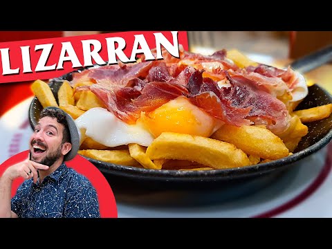 ¡LIZARRAN! ¿Un pinchito? ¡NUNCA HABÍA IDO! Probando sus pintxos, huevos rotos y hamburguesa Lizarran