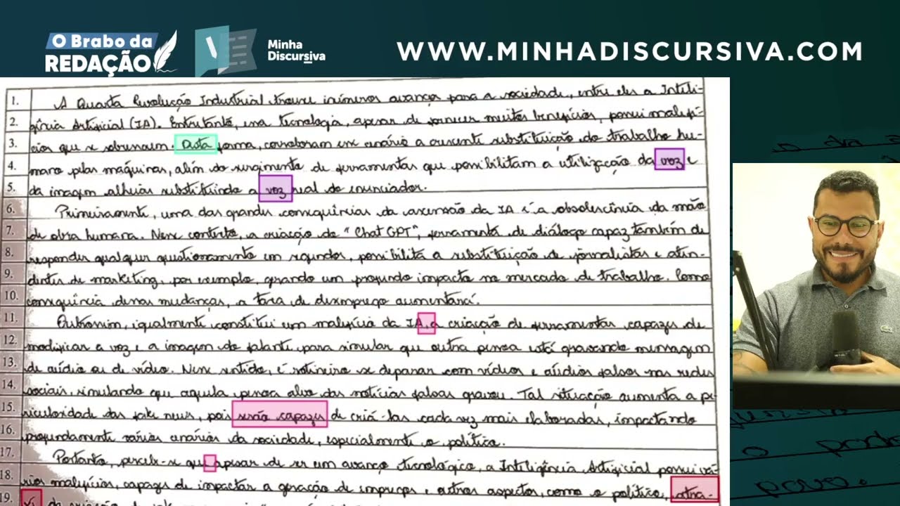 ☠️PM-PE: correção de redação com 20 linhas/ Prof. Ari - O Brabo Da Redação