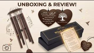 Sympathy Gifts for Loss of Loved One, 32 Heart-Shaped Memorial Wind Chimes
