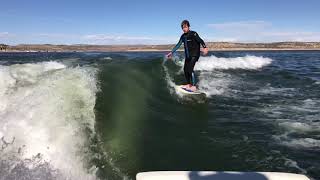 preview picture of video 'Wakesurfing Navajo Lake'