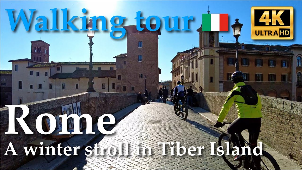 Watch Now Rome | A stroll in Tiber Island, Italy【Walking Tour】4K Rome | A stroll in Tiber Island, Italy【Walking Tour】4K