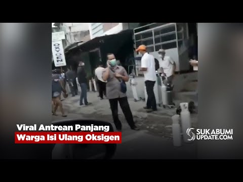 Viral Antrean Panjang Warga Isi Ulang Oksigen