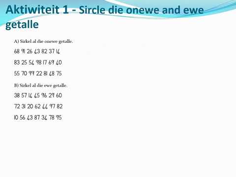 Gr 5 Wiskunde - Aktiwiteit 1