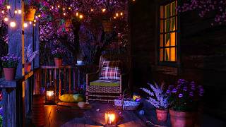 Rainy Porch Ambience with Soft Piano Music & Peaceful Falling Rain Sounds