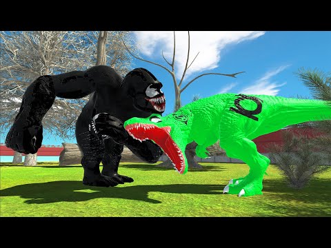 VENOM GORO THE GIANT VS DRAGON GOLD TUNNEL DEATH RUN - Animal Revolt Battle Simulator