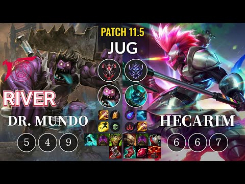 TLN River Dr. Mundo vs Hecarim Jungle - KR Patch 11.5