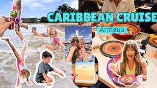 CARIBBEAN CRUISE VLOG 🛳️ ANTIGUA BEACH DAY, ST JOHN'S BEACH & THE BEACH HOUSE 😍🌴