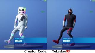 marshmello x ikonik duett scenario emote szenario tanz fortnite epic games extended lange version - marshmello creator code fortnite