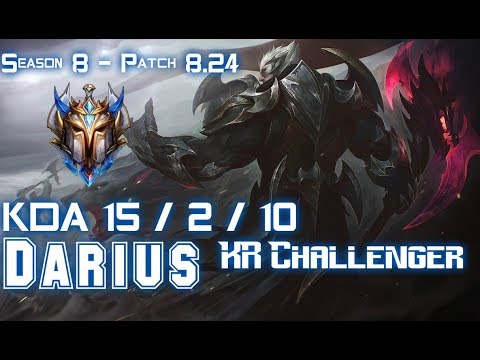 DARIUS KR Challenger vs YASUO Bot - Patch 8.24 KR Ranked
