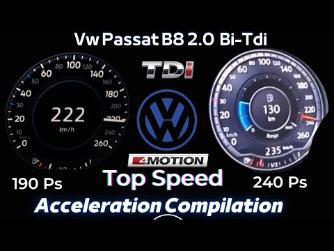 2023 Acceleration Compilation Vw Passat B8 2.0 Tdi 190 Ps VS 2.0 Bi-Tdi 240 Ps 4motion Top Speed