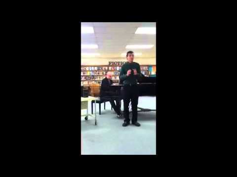 Josh Ogle singing Bui Doi at the Bellmont High School Invitational