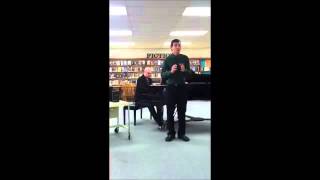 Josh Ogle singing Bui Doi at the Bellmont High School Invitational