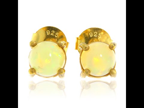 Cercei Argint 925 Auriti Opal Natural - Eleganta Atemporala