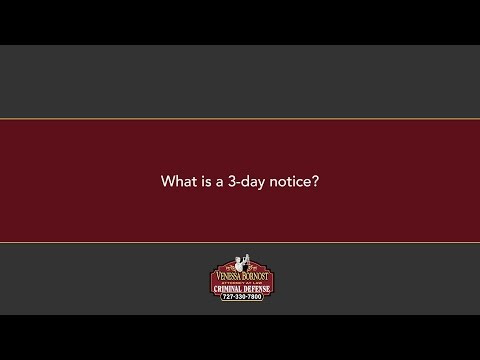 What is a 3 day notice?