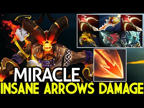 MIRACLE [Clinkz] Power of Burning Barrage Insane Arrows Damage Dota 2