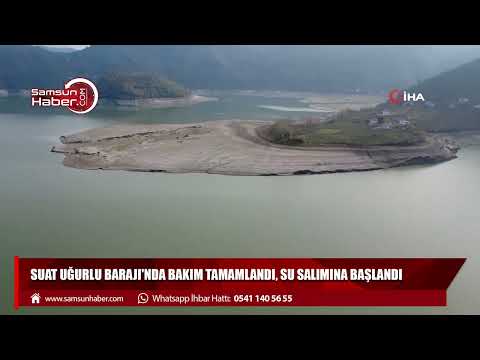 Suat Uğurlu Barajı'nda bakım tamamlandı, su salımına başlandı