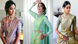 2022 Pastel Shade kanjeevaram Wedding saree||Pastel Pattu Saree/Pastel Colour Silk Saree