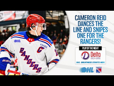 OHL Play of the Night: Cameron Reid dances the line and snipes one