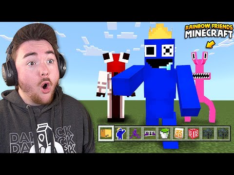 PLAYING THE RAINBOW FRIENDS MINECRAFT MOD... (so amazing)