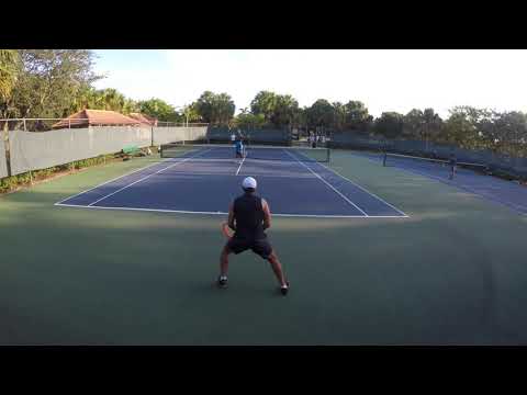 Doubles tennis in Weston