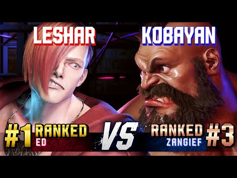 SF6 ▰ LESHAR (#1 Ranked Ed) vs KOBAYAN (#3 Ranked Zangief) ▰ High Level Gameplay