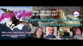 Cryptozoologists Jackie Tonks and Richard Freeman in The  Paranormal Peep Show  May 2017