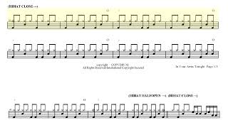 Hedwig And The Angry Inch-In Your Arms Tonight | Drum Score, Drum Sheet Music, 드럼악보
