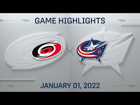 NHL Highlights | Hurricanes vs. Blue Jackets - Jan 1, 2022