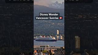 Disney wonder at sunrise, Vancouver cruise terminal | Alaska Cruise Season