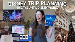 DISNEY WORLD TRIP PLANNING VLOG✨ 60 days until disney, booking dining, disney store haul & more!