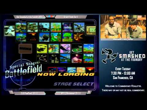 Get Smashed at the Foundry #54 - Grand Finals: CLG.PewPewU (Falco) vs WFX|Shroomed (Doc/Marth)