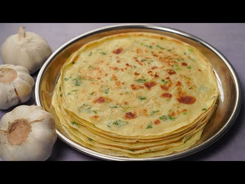 Liquid Dough Garlic Paratha | Garlic Paratha Recipe Without Kneading and Rolling | Yummy