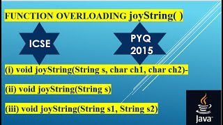 ICSE-2015-Function Overloading||Functions and Constructors