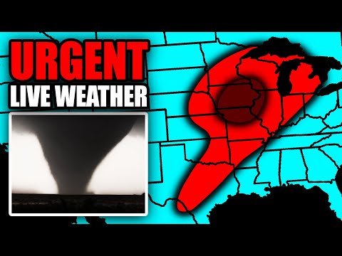 🔴LIVE - Tornado Outbreak Coverage With Storm Chasers On The Ground - Live Weather Channel...