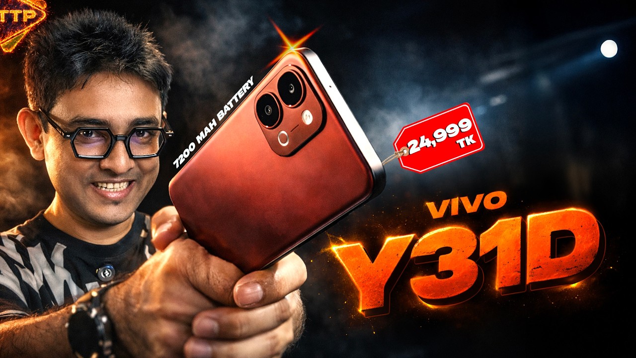 Vivo Y31d front and back design in Festive Red color